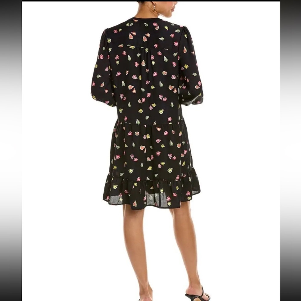 NIC+ZOE Black Floral Heart-Print Long-Sleeve Dress - Picture 4 of 11